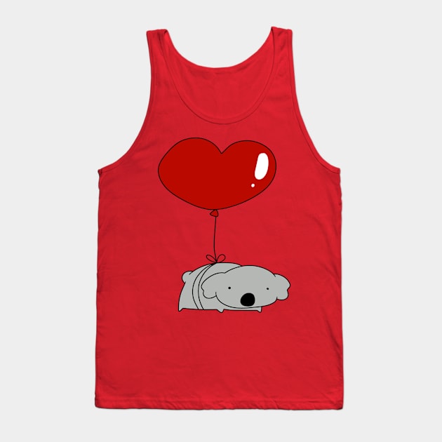 Heart Balloon Koala Tank Top by saradaboru